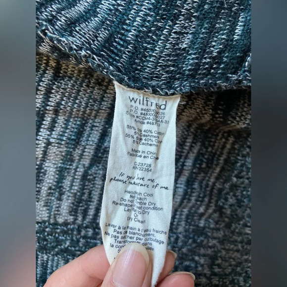 Wilfred Aritzia silk cashmere open knit long sleeve sweater cardigan Sz xxs - Picture 7 of 10